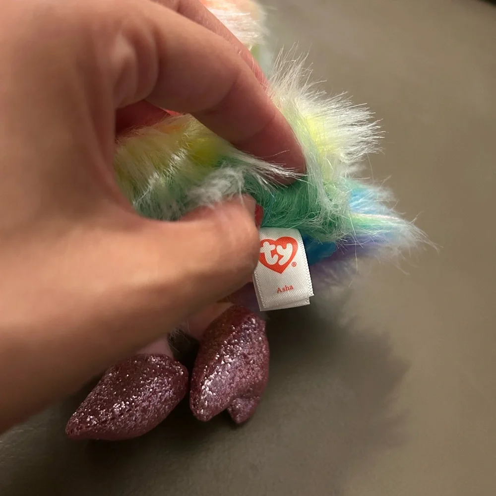 BEANIE BOOS ASHA THE COLORFUL OSTRICH 8 INCH PLUSH